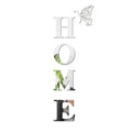 Home Logo 3D Mirror selver Wall Sticker